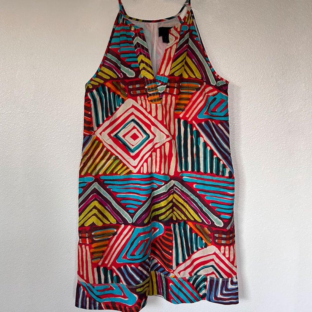 J.Crew Geo Brushstroke Sundress, Size 4